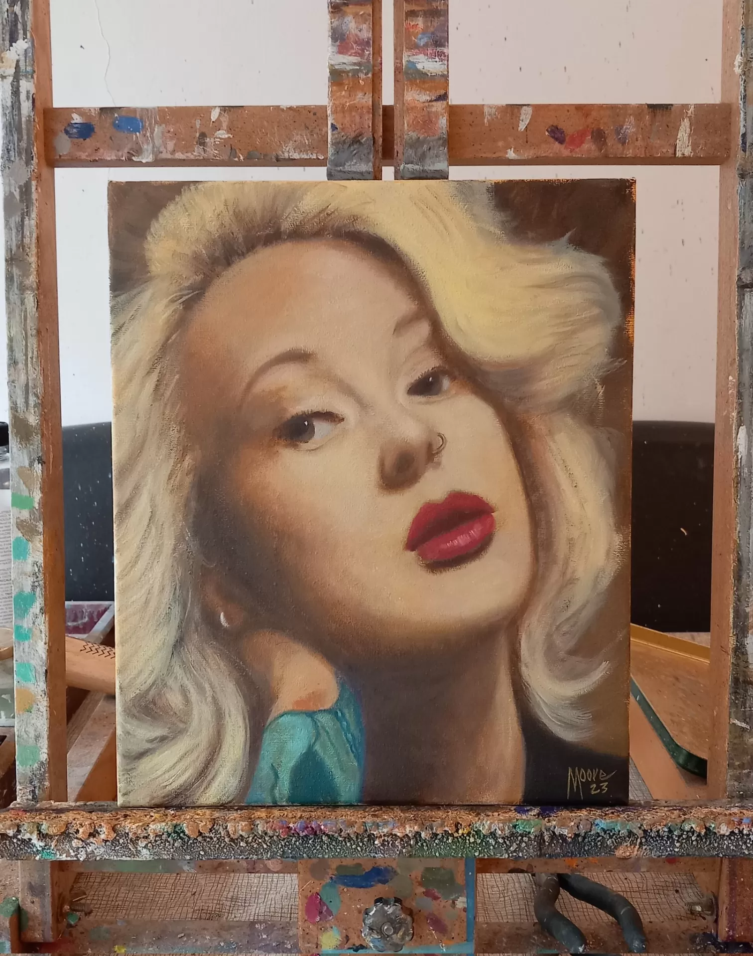 Fan art of Diana Von Rigg by Dave Moore Art — @davemooreart
